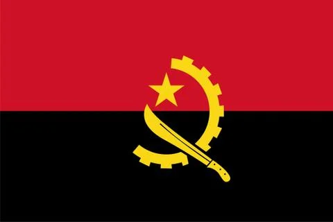 Flag of Angola Stock Illustration