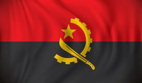 Flag of Angola Stock Illustration