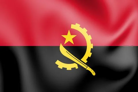 Flag of Angola Stock Illustration