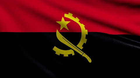 Flag of Angola looping Stock Footage 26637967