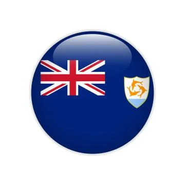 Flag Anguilla button Stock-Illustration