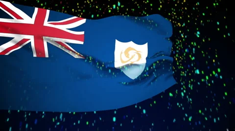 Flag of Anguilla Stock Footage 1053003