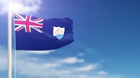 Flag of Anguilla Video stock 1053009