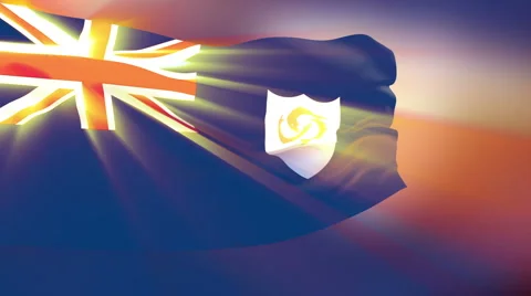 Flag of Anguilla Stock Footage 1053016