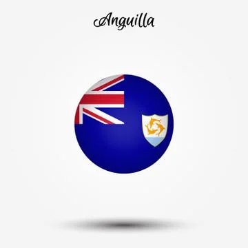 Flag Of Anguilla icon Stock Illustration