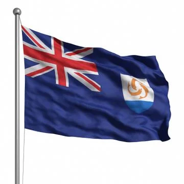 Flag of anguilla Stock Illustration