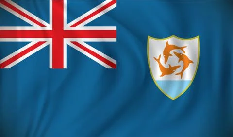 Flag of Anguilla Stock Illustration