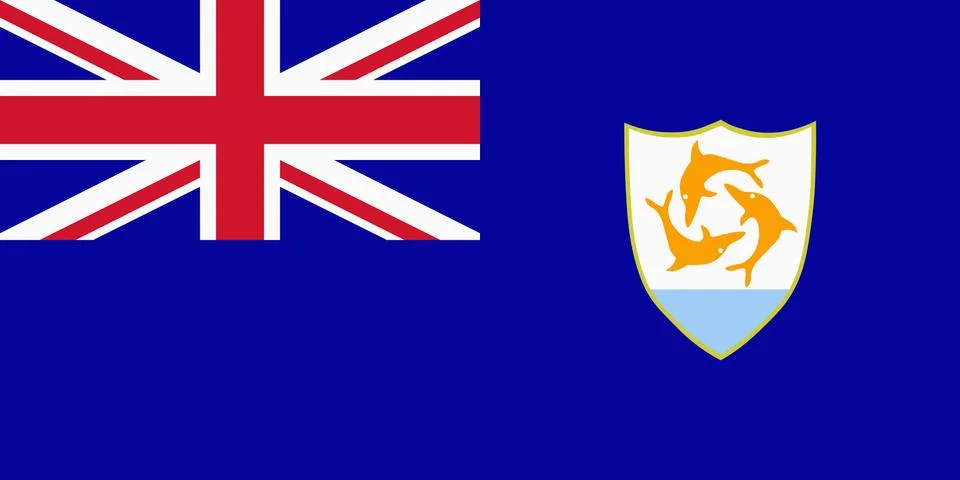 Flag of Anguilla Stock Illustration