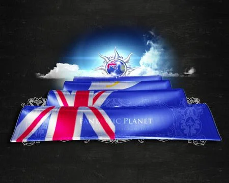 Flag Anguilla quality designer flag Stock Illustration