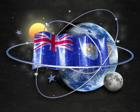 Flag Anguilla quality designer flag Stock Illustration