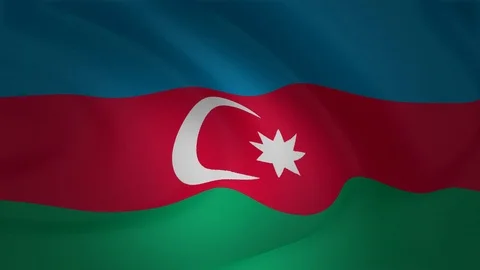 Flag animation of the Azerbaijan Video stock 90684605