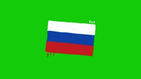 Flag animation on chroma key background 動画素材 330038056