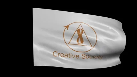 Flag animation Creative Society. Stock Footage 245436331