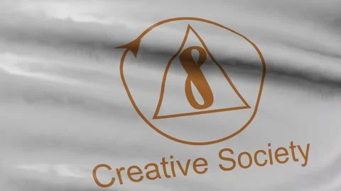Flag animation Creative Society. Stock Footage 245436344
