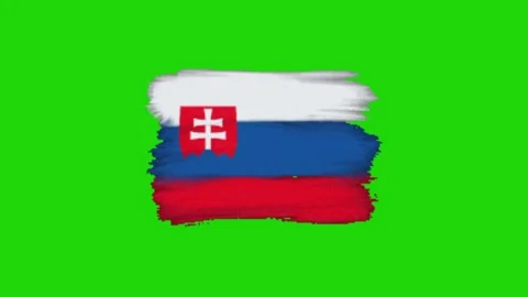 Flag animation on green screen 動画素材 328228997