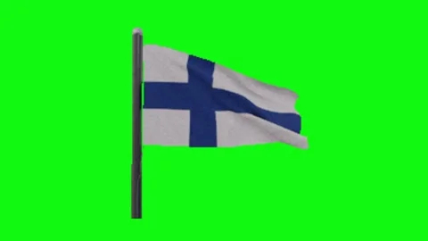 Flag animation on green screen Vídeo Stock 328898403