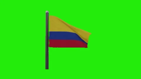 Flag animation on green screen Vidéo 328898671