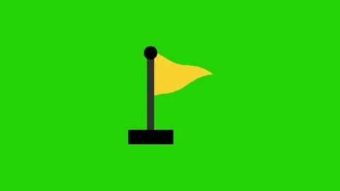 Flag animation on green screen 動画素材 331500879