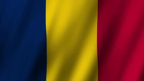 Flag animation of Romania showcasing vibrant colors and movement Видео 304717764