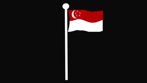 Flag ANimation Singapore Stock Footage 281676442