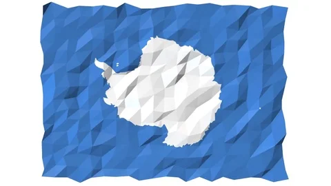 Flag of Antarctica 3D Wallpaper Animation Stock Footage 79712951