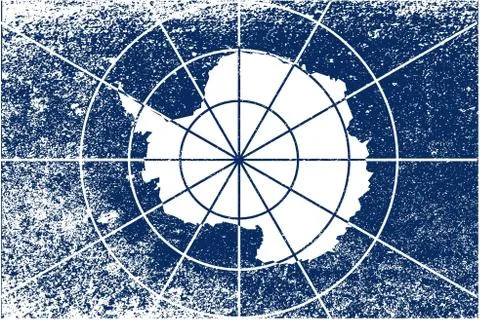 Flag of Antarctica Grunge Stock Illustration