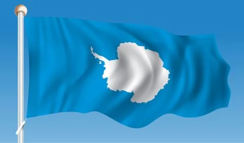 Flag of Antarctica Stock Illustration