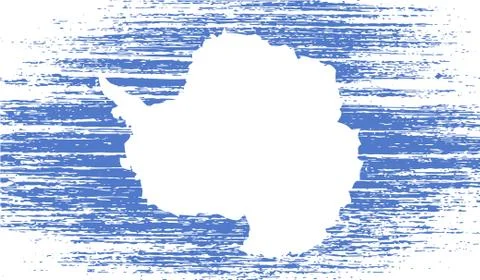 Flag of Antarctica with old texture. Stock Illustration