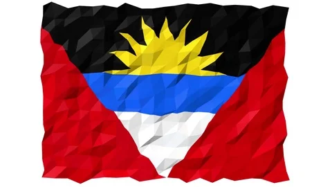 Flag of Antigua and Barbuda 3D Wallpaper Animation Stock Footage 79712426