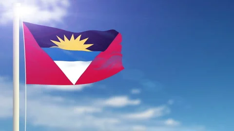Flag of Antigua and Barbuda Video stock 1053148