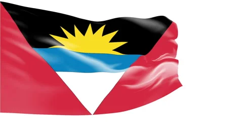 Flag of Antigua and Barbuda Stock Footage 1053177