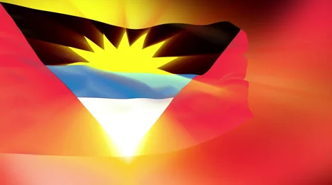 Flag of Antigua and Barbuda Video stock 1053189