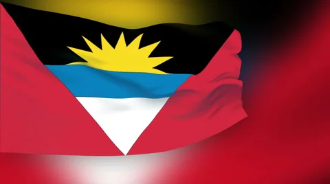 Flag of Antigua and Barbuda Video stock 1053201