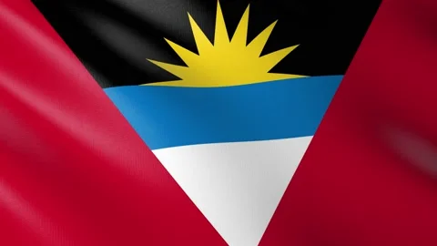 Flag of Antigua and Barbuda Stock Footage 150606795