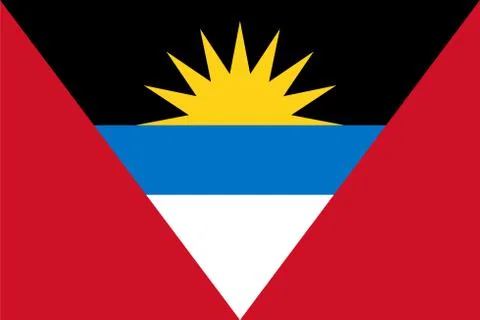 Flag Antigua and Barbuda. Vector illustration Illustrazione stock