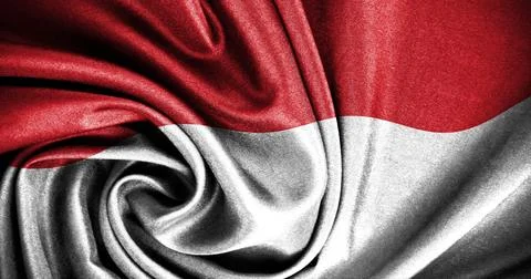 The flag appears to be made from a woven fabric, with visible threads that .. Stock Illustration