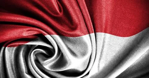 The flag appears to be made from a woven fabric, with visible threads that .. Stock Illustration