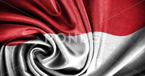 The flag appears to be made from a woven fabric, with visible threads that .. PSD Template