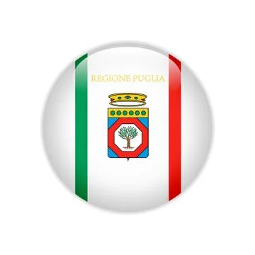 Flag Apulia button Stock-Illustration