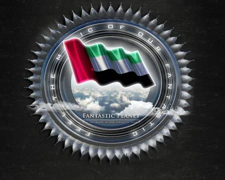 Flag Arab Emirates quality designer flag Illustration