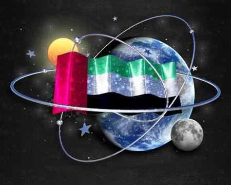 Flag Arab Emirates quality designer flag Stock Illustration