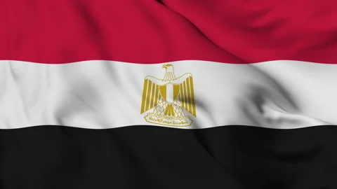 Flag of the Arab Republic of Egypt gently waving in the wind Vídeo Stock 140209966