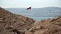 Flag of the Arab Revolt in Aqaba, Jordan HD Footage