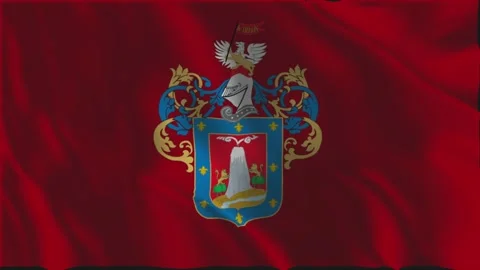 Flag of Arequipa waving slowly Stock Footage 340171369