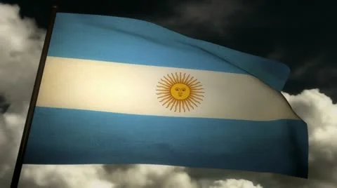 Flag Argentina 02 Stock Footage 11145954