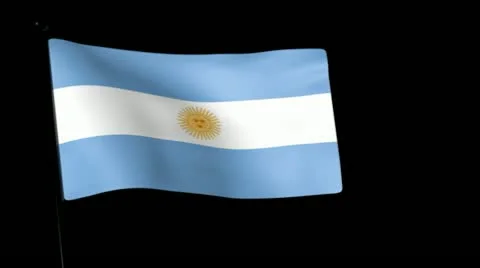 Flag Argentina 23.976fps Stock Footage 21289475
