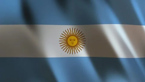 Flag of Argentina, 3D Render Stock Footage 275570831