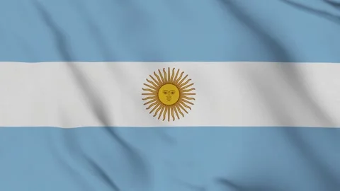 Flag of Argentina – 4K Seamless Loop of the South American Nation’s Banner Stock Footage 309038247