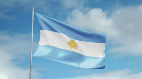 Flag of Argentina 스톡 동영상 435276