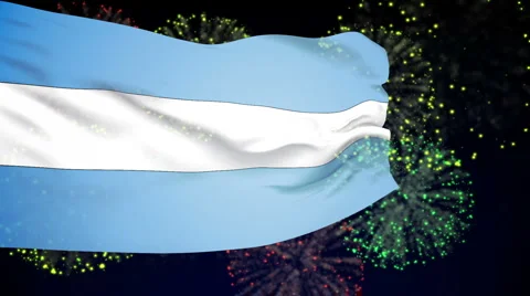 Flag of Argentina Stock Footage 1053271